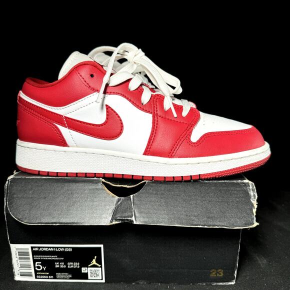 Size 5 - Air Jordan 1 Low GS Gym Red 2020 Men's Shoes Ships Now